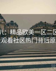 独家深扒：精品欧美一区二区三区免费观看社区热门背后原因