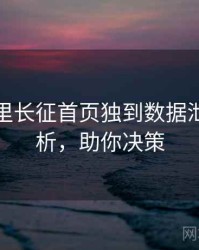 黑料万里长征首页独到数据泄露深解析，助你决策